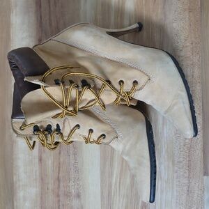 Manolo Blahnik Iconic Vintage Suede Lace‑Up Stiletto Boot